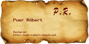 Puer Róbert névjegykártya