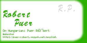 robert puer business card